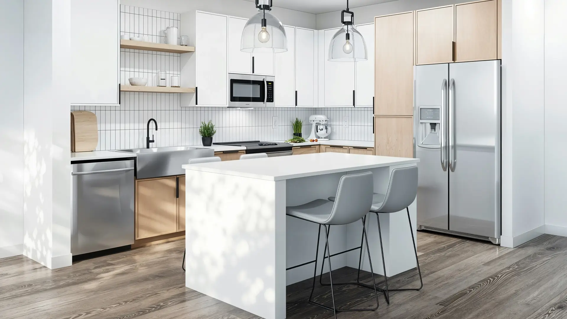 Electrodomésticos para cocina integral integrados en mobiliario a la medida